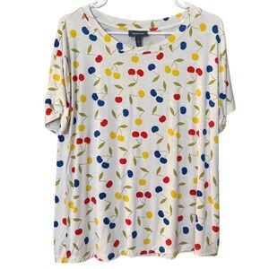 ModCloth Cherry Print Soft TShirt - Sz Lg